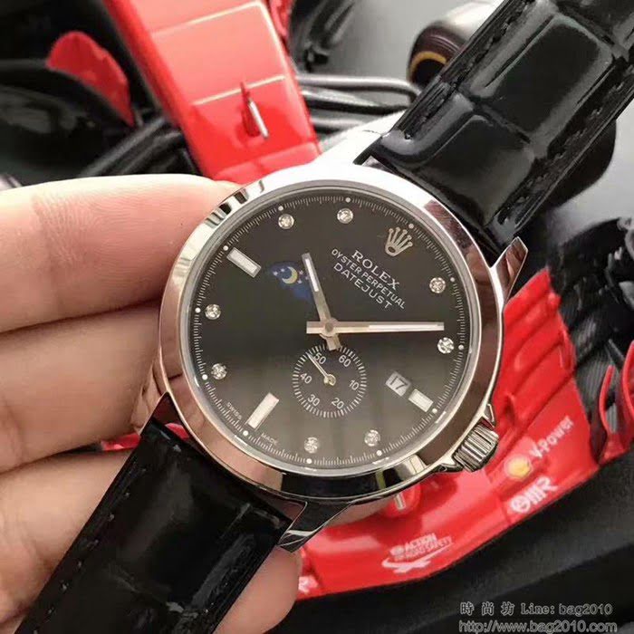 ROLEX勞力士 2019鼎力推薦 最新款勞力士 月相系列 九字位日月星辰功能 三度防水性能 透底 男士腕表  wssb4984